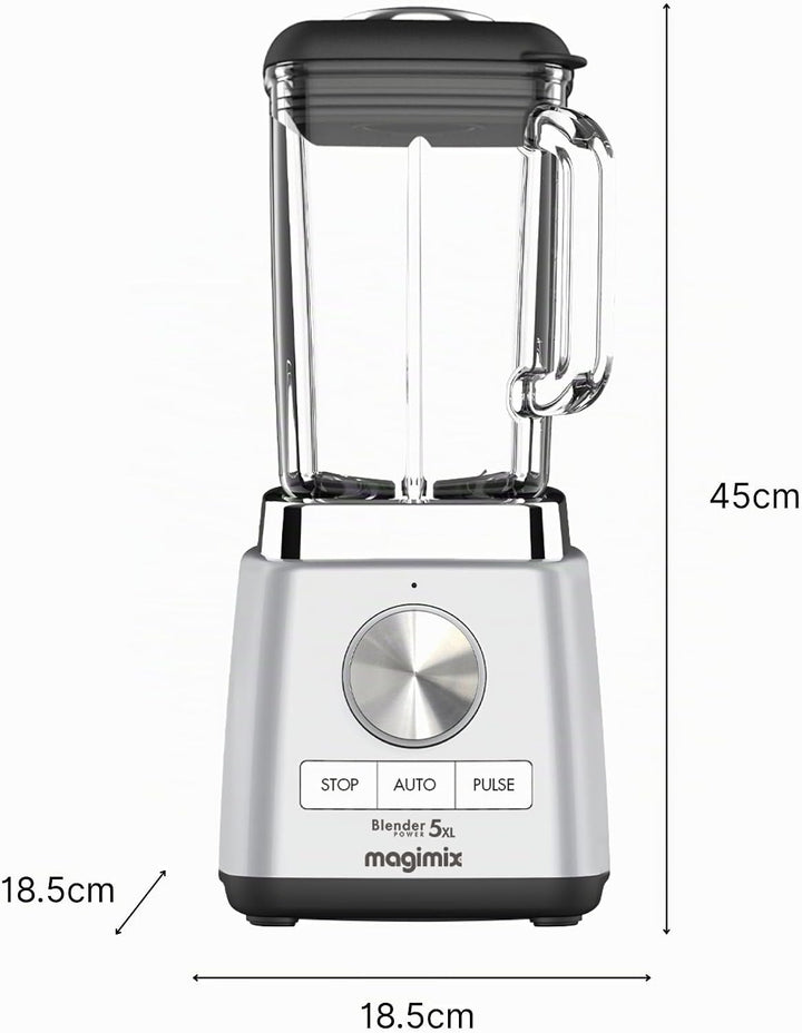 magimix Blender - Power 5 XL - Standmixer mit 1500W Motor, 2L Nutzkapazität, Glas-Krug aus Borosilik
