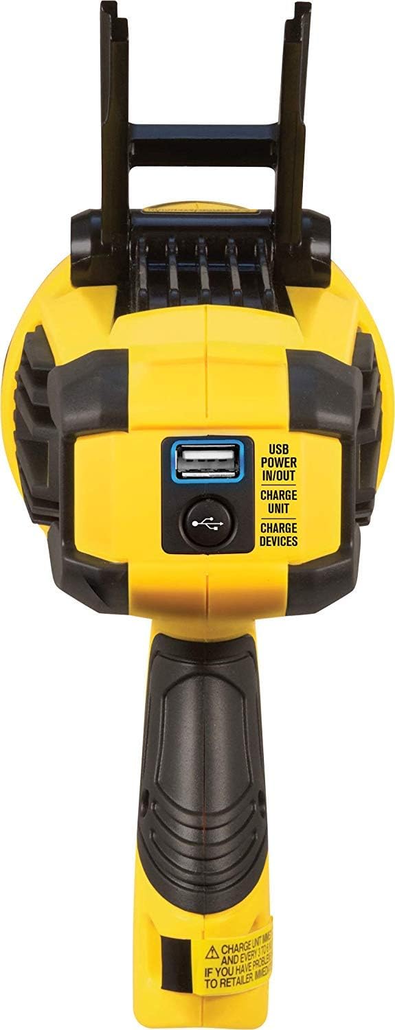 STANLEY FATMAX SL10LEDS Wiederaufladbare 920 Lumen LED-Scheinwerfer-Taschenlampe mit USB-Ladegerät,