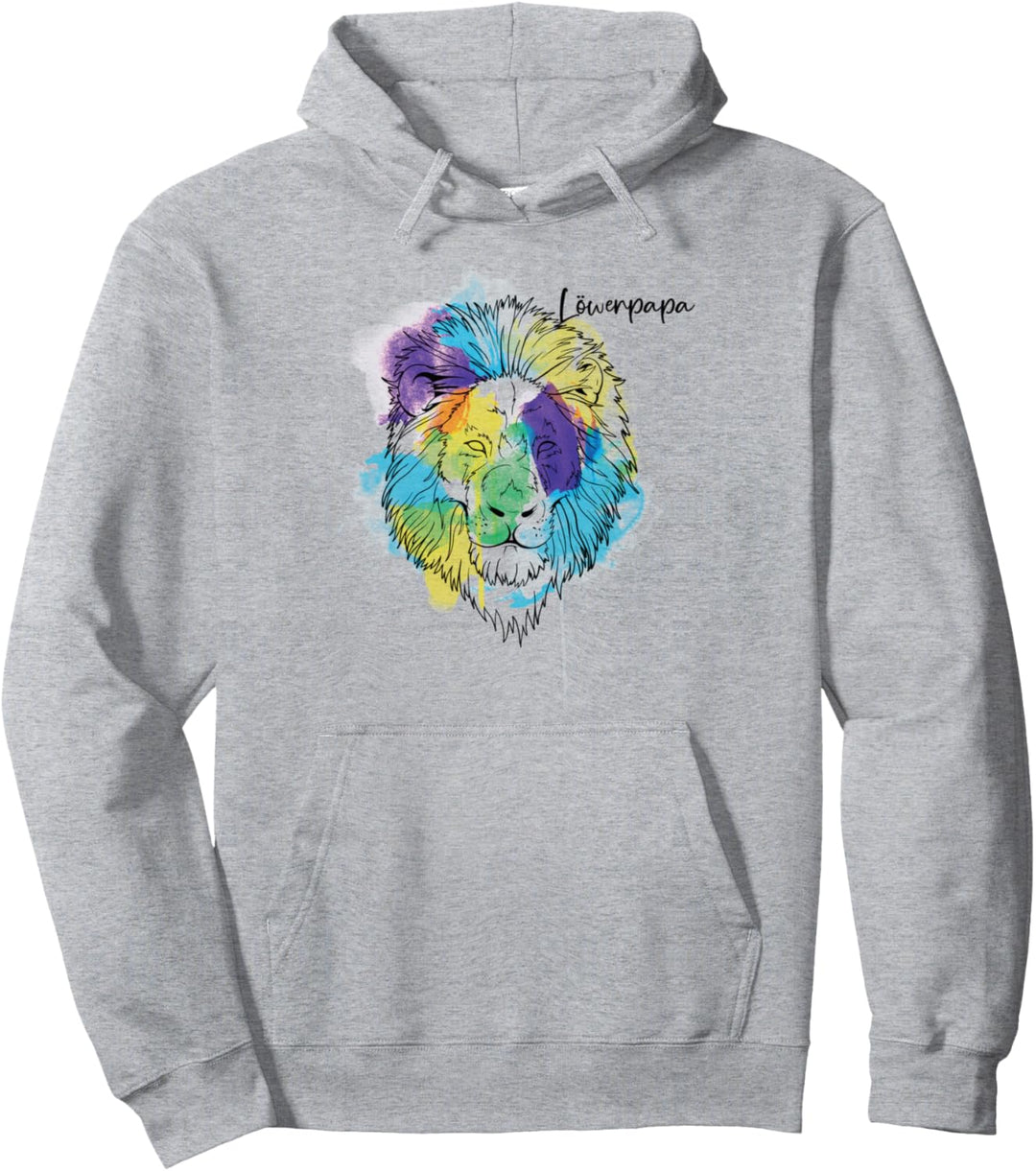 Löwenpapa I Daddy Retro und Stolz I Papa Löwe Pullover Hoodie