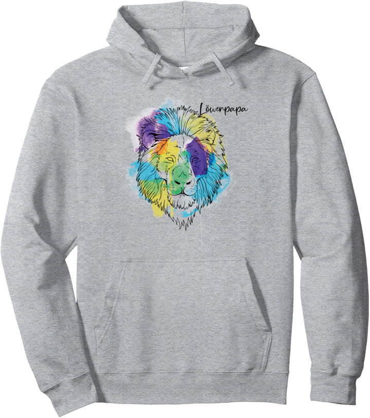 Löwenpapa I Daddy Retro und Stolz I Papa Löwe Pullover Hoodie