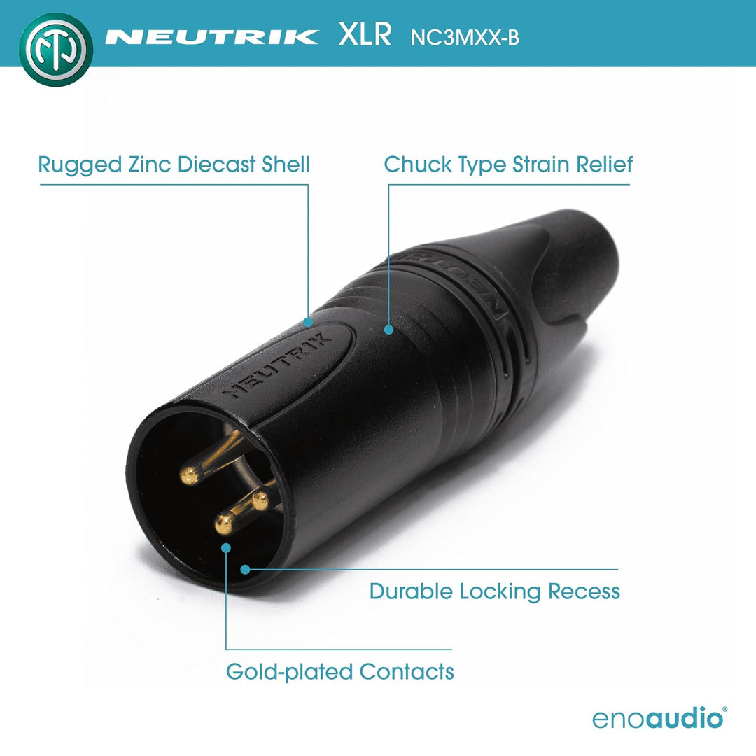 enoaudio Mogami 2534 Quad Professionel Studio Kabel Symmetrische Mikrofon | Neutrik Gold XLR female