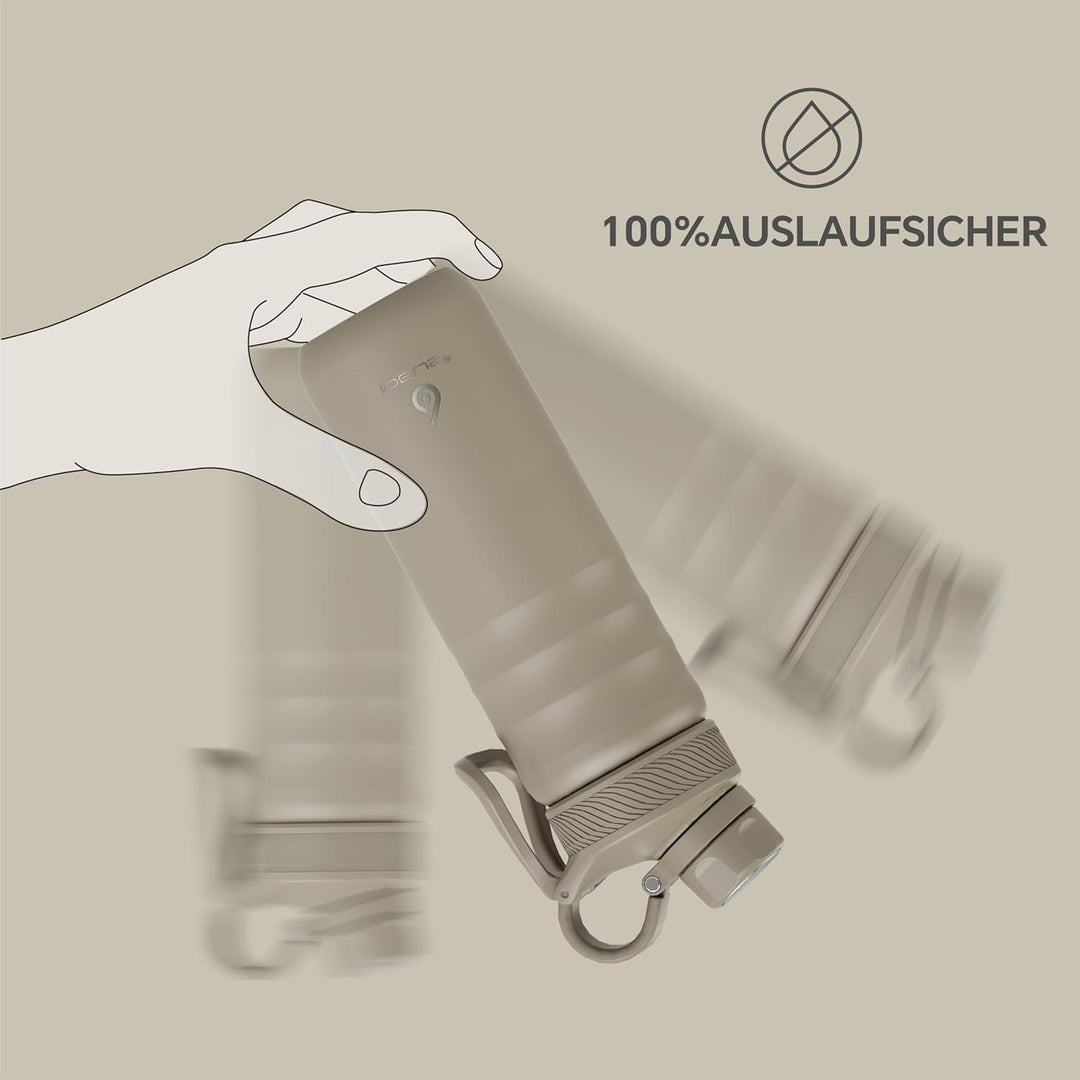 Ideus Vakuumisolierte Wasserflasche, 24oz (710 ml) Edelstahl Doppelwand Flasche Metall Sport Kantine