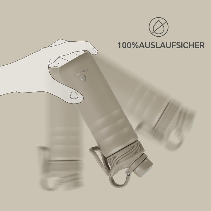 Ideus Vakuumisolierte Wasserflasche, 24oz (710 ml) Edelstahl Doppelwand Flasche Metall Sport Kantine