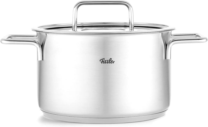 Fissler Pure Collection/Edelstahl-Kochtopf (Ø 20 cm, 3,6L) Töpfe inkl. Glas-Deckel, Innen-Skalierung