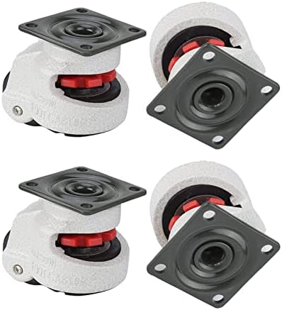 FTVOGUE Schwenkräder 4Stück 1.5"Retractable Leveling Caster Industriemaschine Schwenkrolle 330lbs Ka
