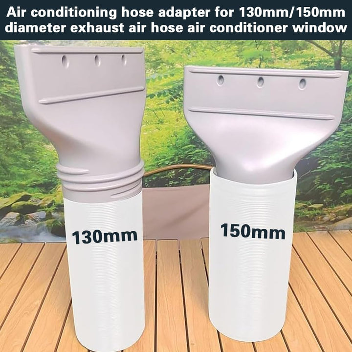 Klimaanlage Abluftschlauch Adapter Flach, Abluftschlauch Klimagerät Adapter 130mm/150mm für Fenster,