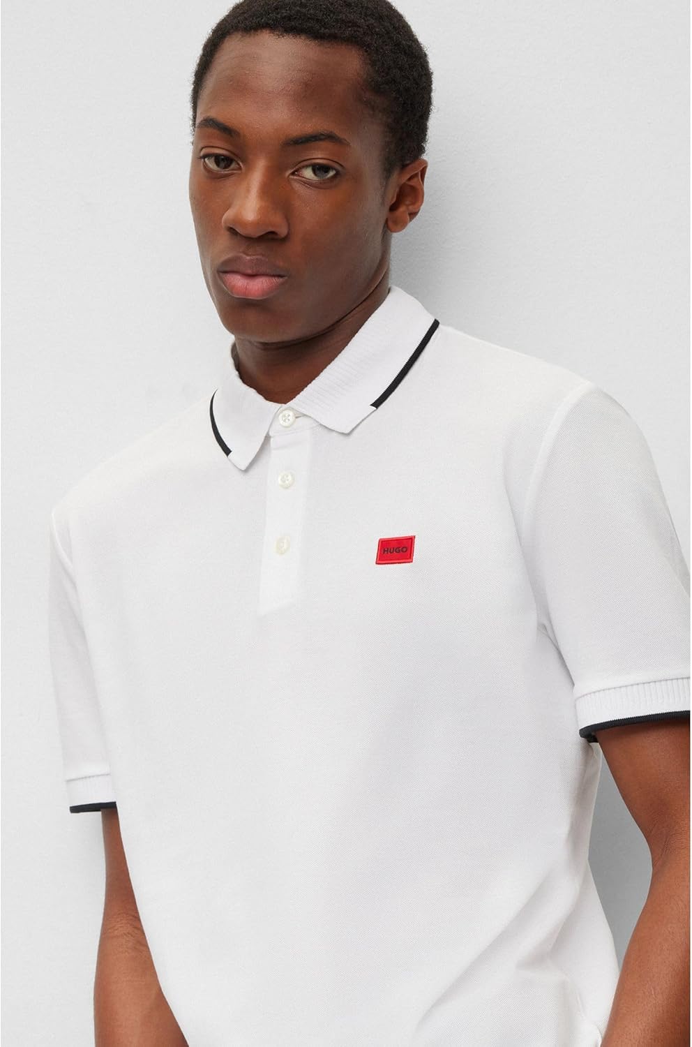 HUGO Herren Deresino232 Slim-Fit Poloshirt aus Baumwoll-Piqué mit Logo-Label XL Open White120, XL Op
