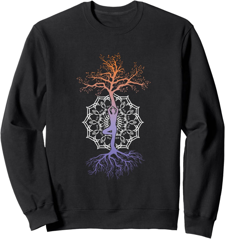 Yoga Baum Natur Meditation Meditieren Namaste Entspannung Sweatshirt