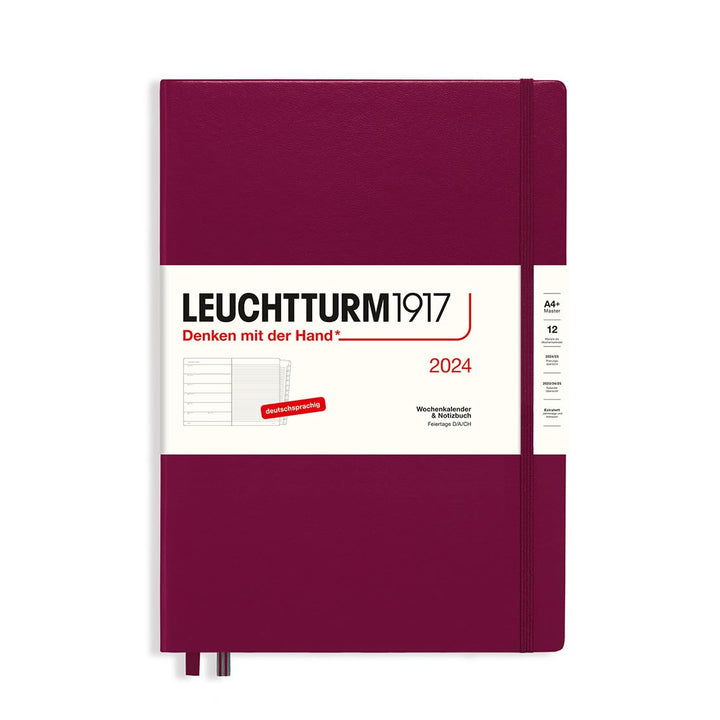 LEUCHTTURM1917 367691 Wochenkalender & Notizbuch Master (A4+) 2024, mit Extraheft für Adressen und J
