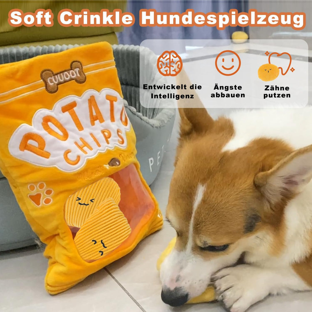 Hundespielzeug Kleine Hunde,Crinkly Squeaky Hundespielzeugs Interaktives Plüsch Hundespielzeug spiel