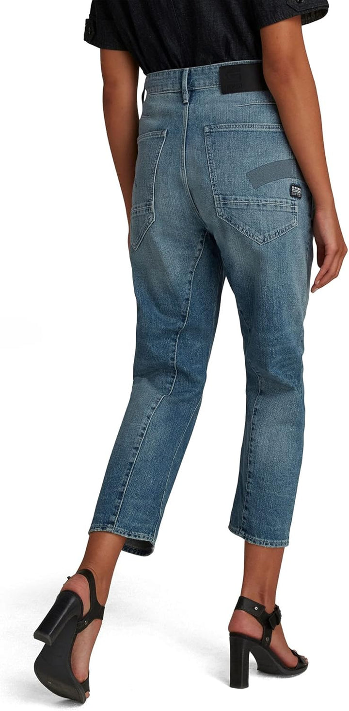 G-STAR Damen Jeans C-STAQ 3D Cropped Boyfriend C 26W / 32L Blau (Faded Tide D17870-c779-c460), 26W /