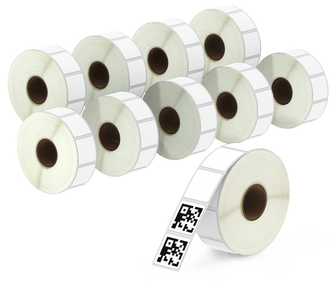 BETCKEY - 25mm x 25mm(1 in x 1 in) Perforierte Quadratischer QR Code Thermoetiketten Kompatibel mit