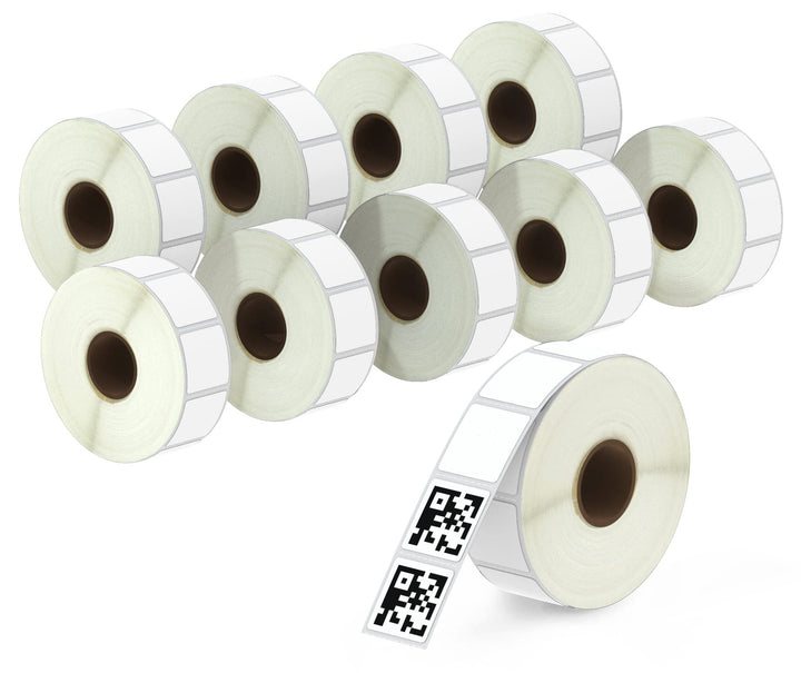 BETCKEY - 25mm x 25mm(1 in x 1 in) Perforierte Quadratischer QR Code Thermoetiketten Kompatibel mit