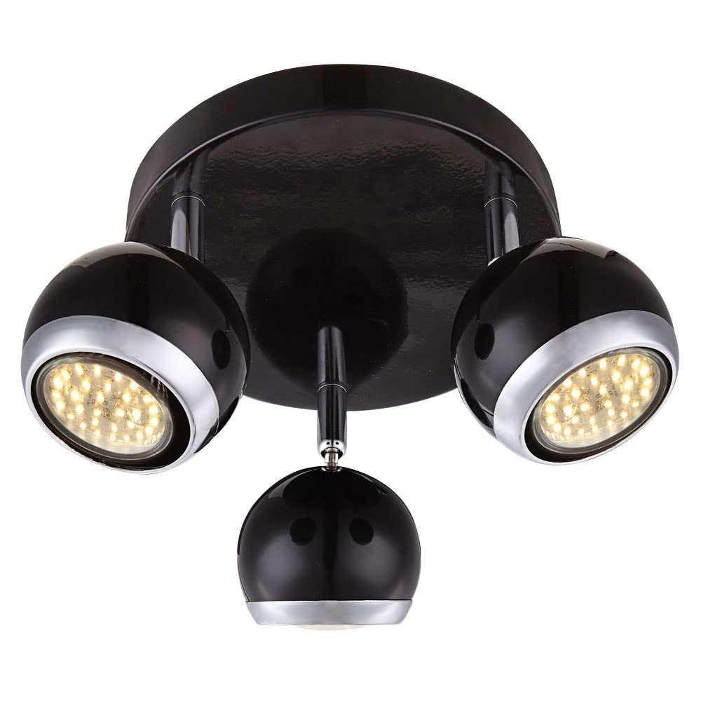 9 Watt LED Decken Lampe Leuchte Chrom Retro Design Metall Kugel Globo 57884-3