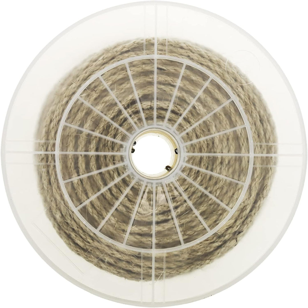 PrimeMatik - Verdrehtes Sisalseil 3 Stränge 100 m x 6 mm natürlich