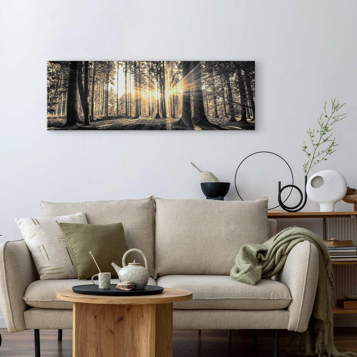 murando - Bilder Wald 120x40 cm Vlies Leinwandbild 1 tlg Kunstdruck modern Wandbilder XXL Wanddekora