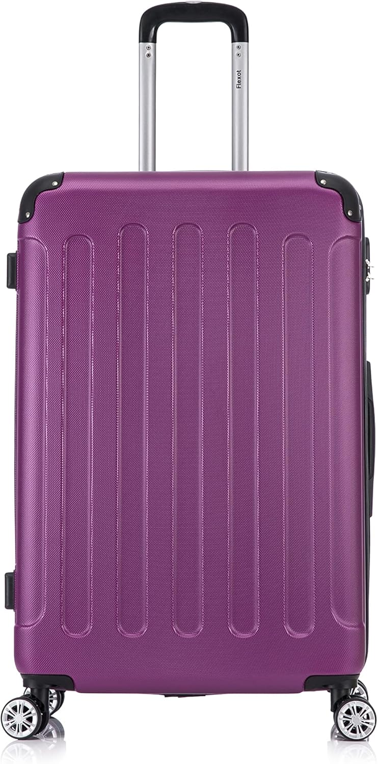 Flexot® Flex-2045 Koffer (16 Farben zur Auswahl) Zwillingsrollen Reisekoffer Trolley Hartschale (XL,