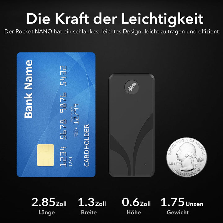 Sabrent Portable SSD 1TB, Festplatte extern NVMe, USB 3.2 Gen 2, 1500 MB/s Lesen, USB C Kabel enthal