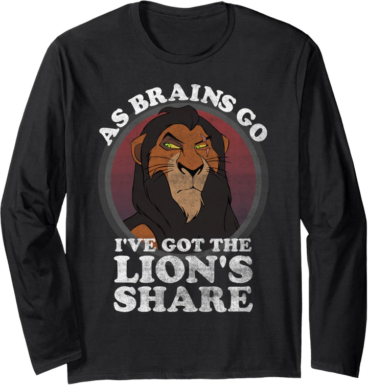 Disney Lion King Scar The Lion's Share Of Brains Langarmshirt