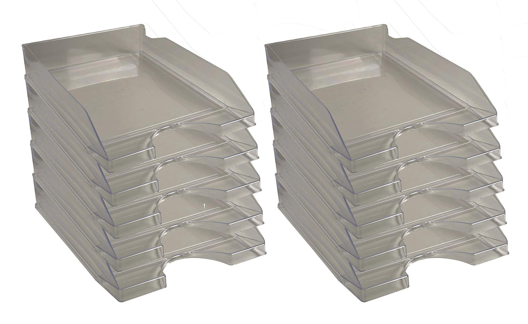 Exacompta 12327D 10er Pack Premium Briefablage Ecotray DIN A4. Ideale Briefkörbe für Ihre Organisati