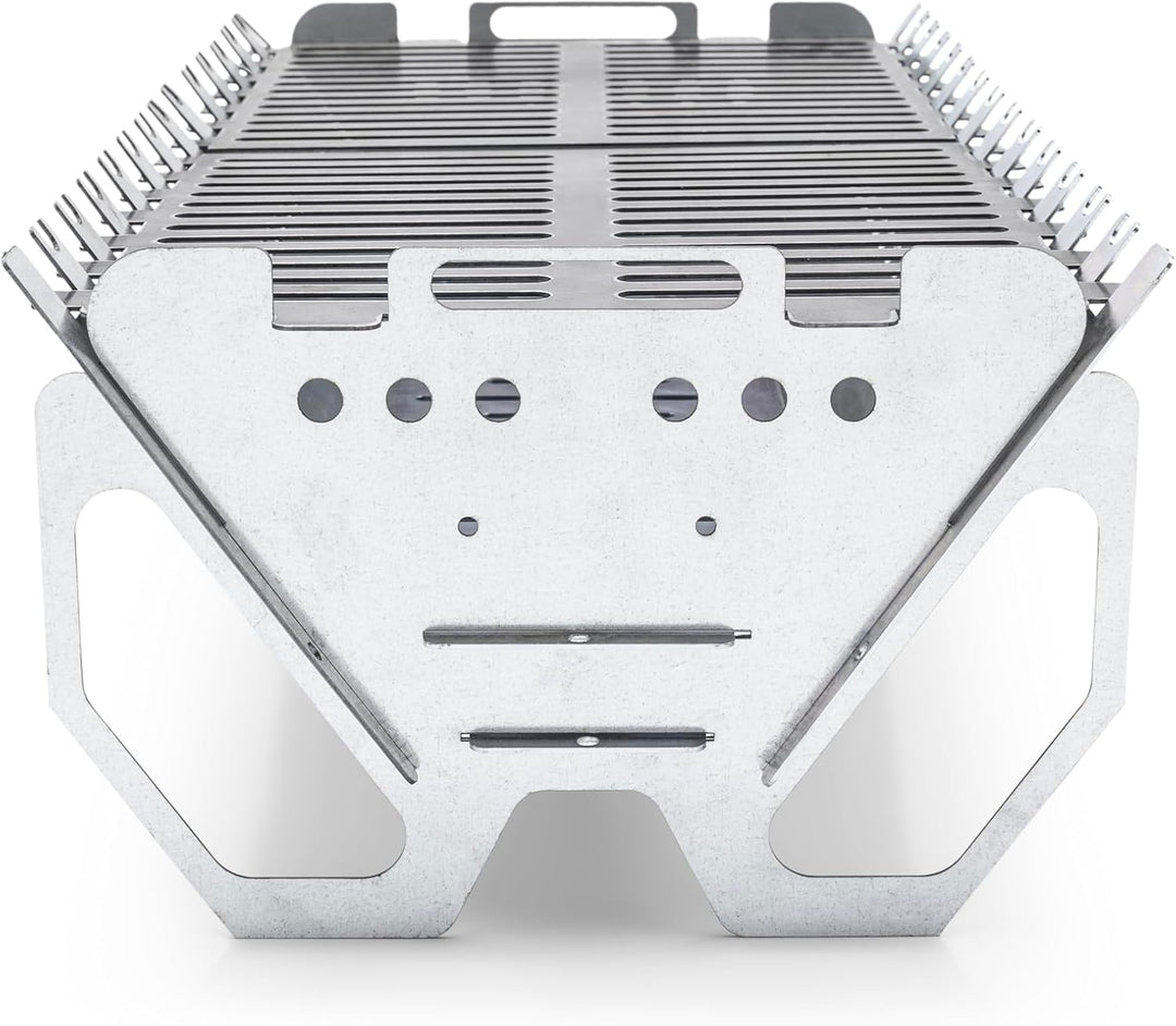 Vedem Zerlegbarer Tragbarer Grill – Mobiler Campinggrill aus verzinktem Stahl – Outdoor-Grill mit Sp