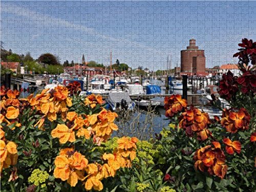 CALVENDO Puzzle Eckernförde - Am Hafen 1000 Teile Lege-Grösse 64 x 48 cm Foto-Puzzle Bild von Klaus