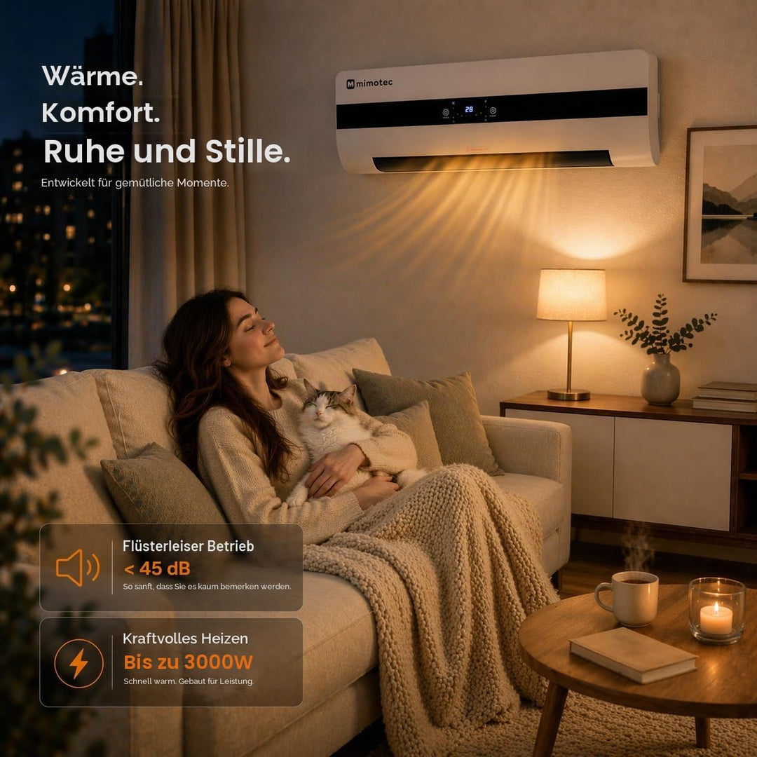 Keramik-Wand-Heizlüfter Dad 3000W, leise, dad