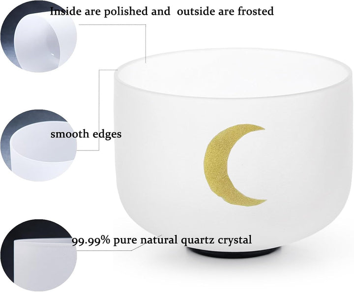 Hye-eun Planetarisch 432hz Kristall Klangschalen Set, 7-12 Zoll Klangschale 7er Set Crystal Singing