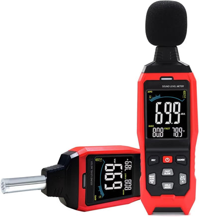 Dezibel-Meter Schallpegelmesser, Hohe Genauigkeit db Meter Klassenzimmer Lärmmesser mit A/C/Z Gewich
