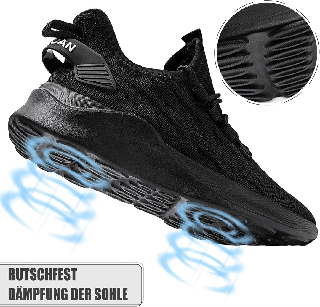 Herren Sportschuhe Laufschuhe Turnschuhe Schuhe Strassenlaufschuhe Tennisschuhe Sneaker 39 EU Schwar