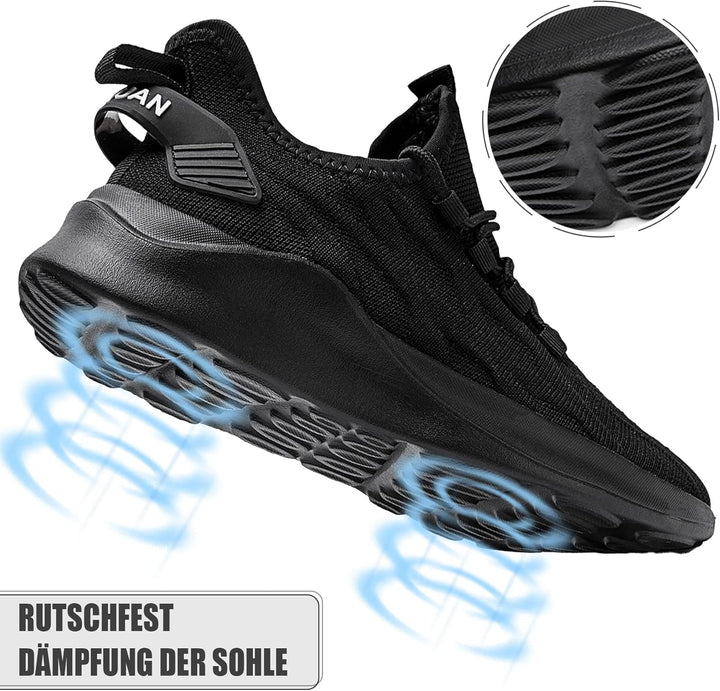 Herren Sportschuhe Laufschuhe Turnschuhe Schuhe Strassenlaufschuhe Tennisschuhe Sneaker 39 EU Schwar