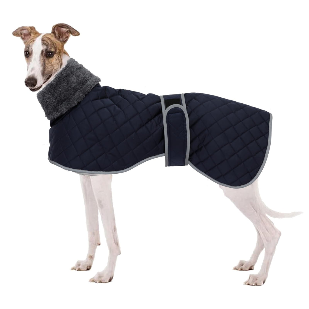 Geyecete Winter Windhunde Mantel,Warm Hundejacke mit Fleecefutter,wasserdicht,Winddicht,Verstellbare