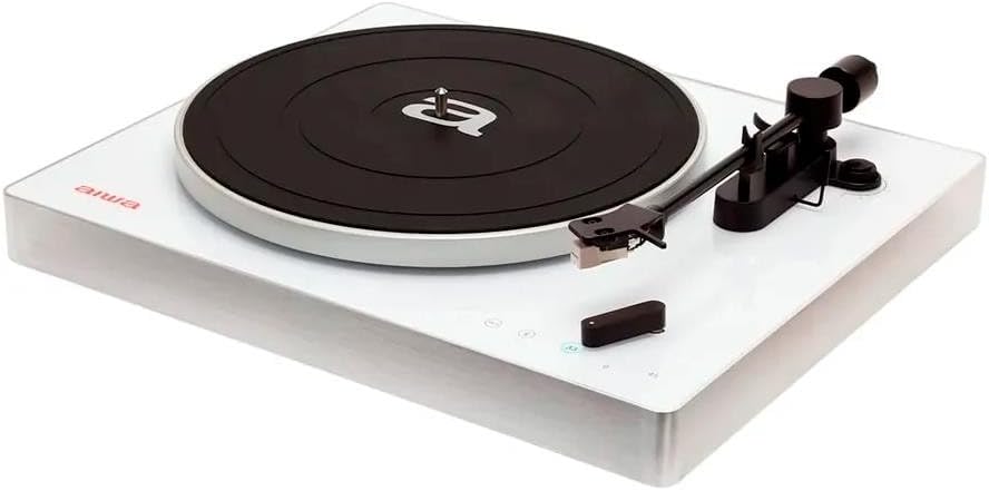 Aiwa APX-680BT: Bluetooth Plattenspieler, 2 Geschwindigkeiten 33/45 U/min, magnetische Aluminiumkaps