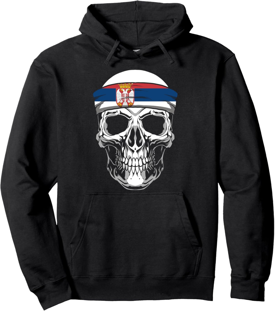 Nationalität Herkunft Land Staat - Totenkopf Serbien Pullover Hoodie