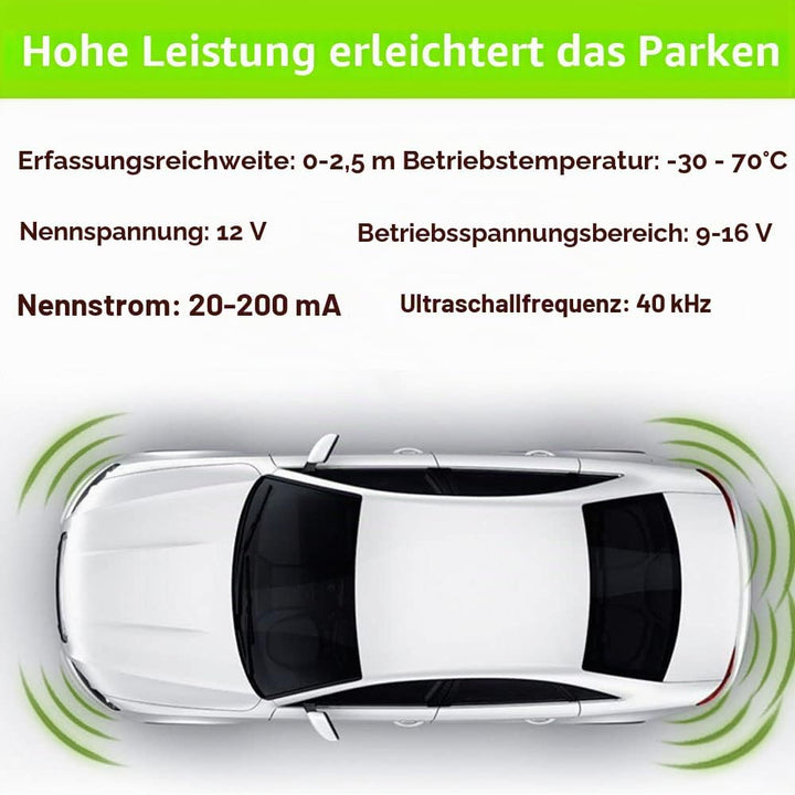 MOCNT Auto Einparkhilfe 8 Sensoren Rückfahrhilfe Kfz Rückfahrwarner Einparksystem Hinten Parksensore