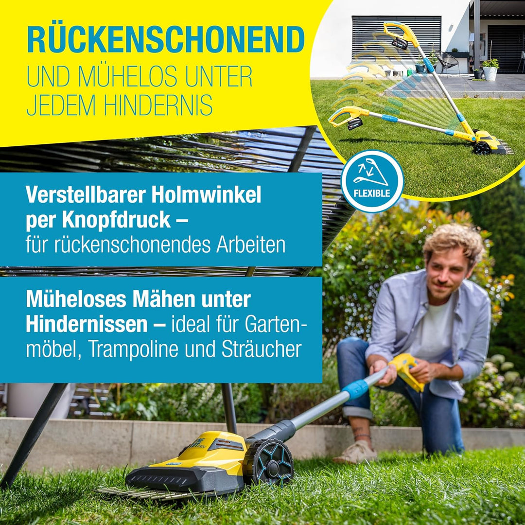 GLORIA Akku Rasen-und Kantenschneider FineCut 18V Set - Ergänzung für Mähroboter | Akku Rasenmäher/R