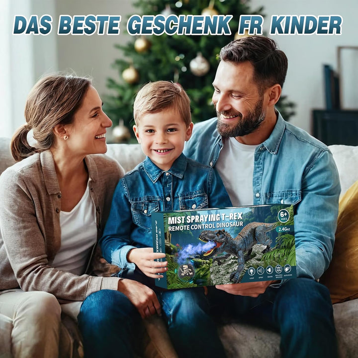 Sunrad Kinder Ferngesteuertes Dinosaurier Spielzeug,Elektronik T-Rex Dino Spielzeug mit Sprühen, Lic