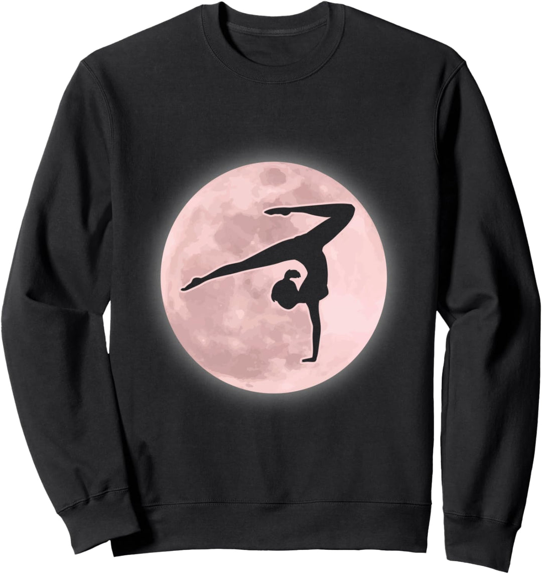 Turnerin Handstand Im Mond, Kunstturnen Akrobatik Turnen Sweatshirt