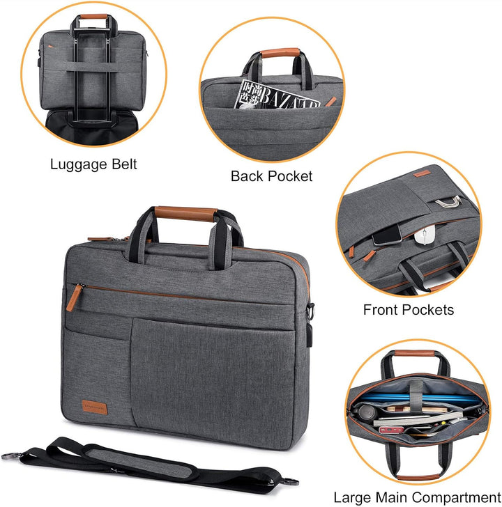 LOVEVOOK Laptop Tasche 15.6 Zoll Notebook Tasche 15.6 Zoll Wasserdicht Aktentasche Herren Schulterta