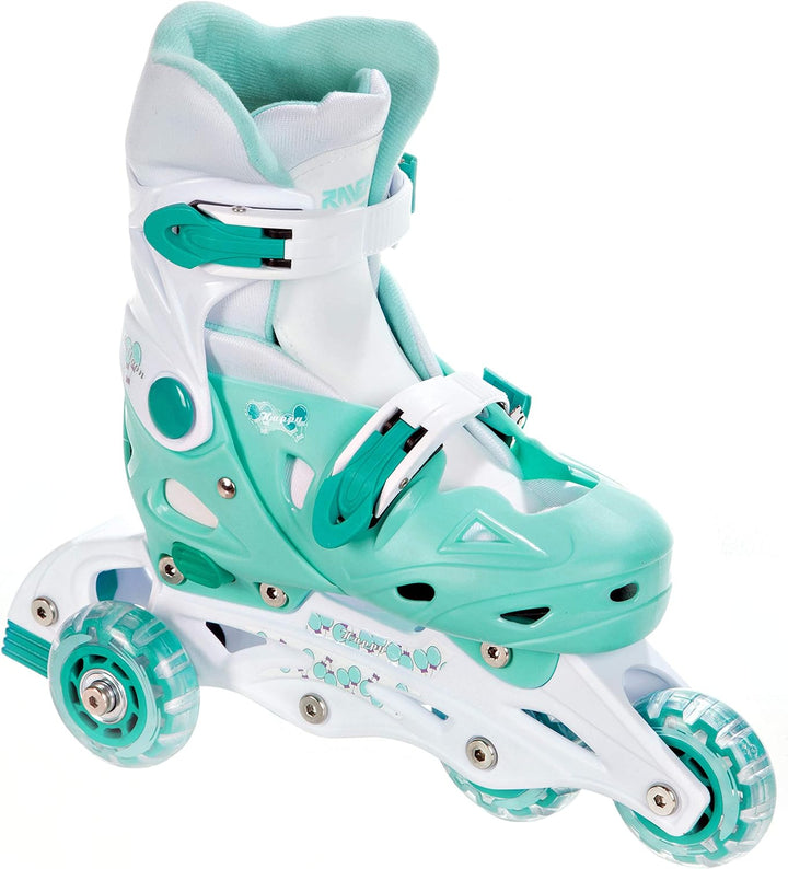 3in1 Kinder Inlineskates/Triskates/Rollschuhe RAVEN Balloon verstellbar Mint 29-32 (18cm-20cm), Mint