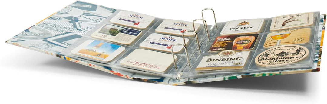 Leuchtturm 342618 Grande Bierdeckel-Sammel-Album inkl. Transparente Hüllen für je 6 Bierdeckel