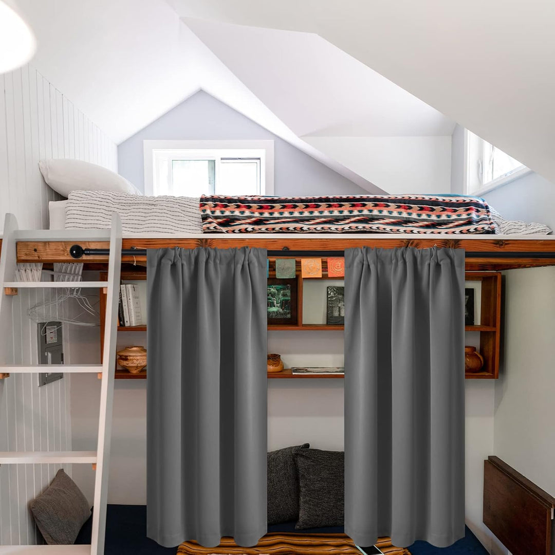 MRTREES Gardinen Kurz Verdunklungsvorhänge Vorhang Blickdicht Küchengardinen 2er Set Scheibengardine