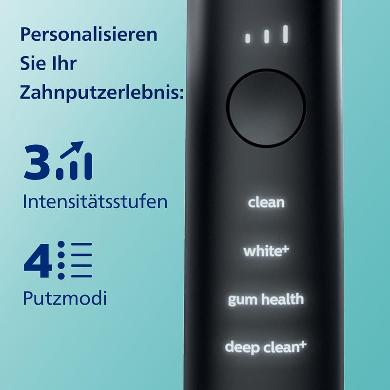 Philips Sonicare DiamondClean 9000 Elektrische Zahnbürste Doppelpack - 2 Schallzahnbürsten, 1x Ladeg