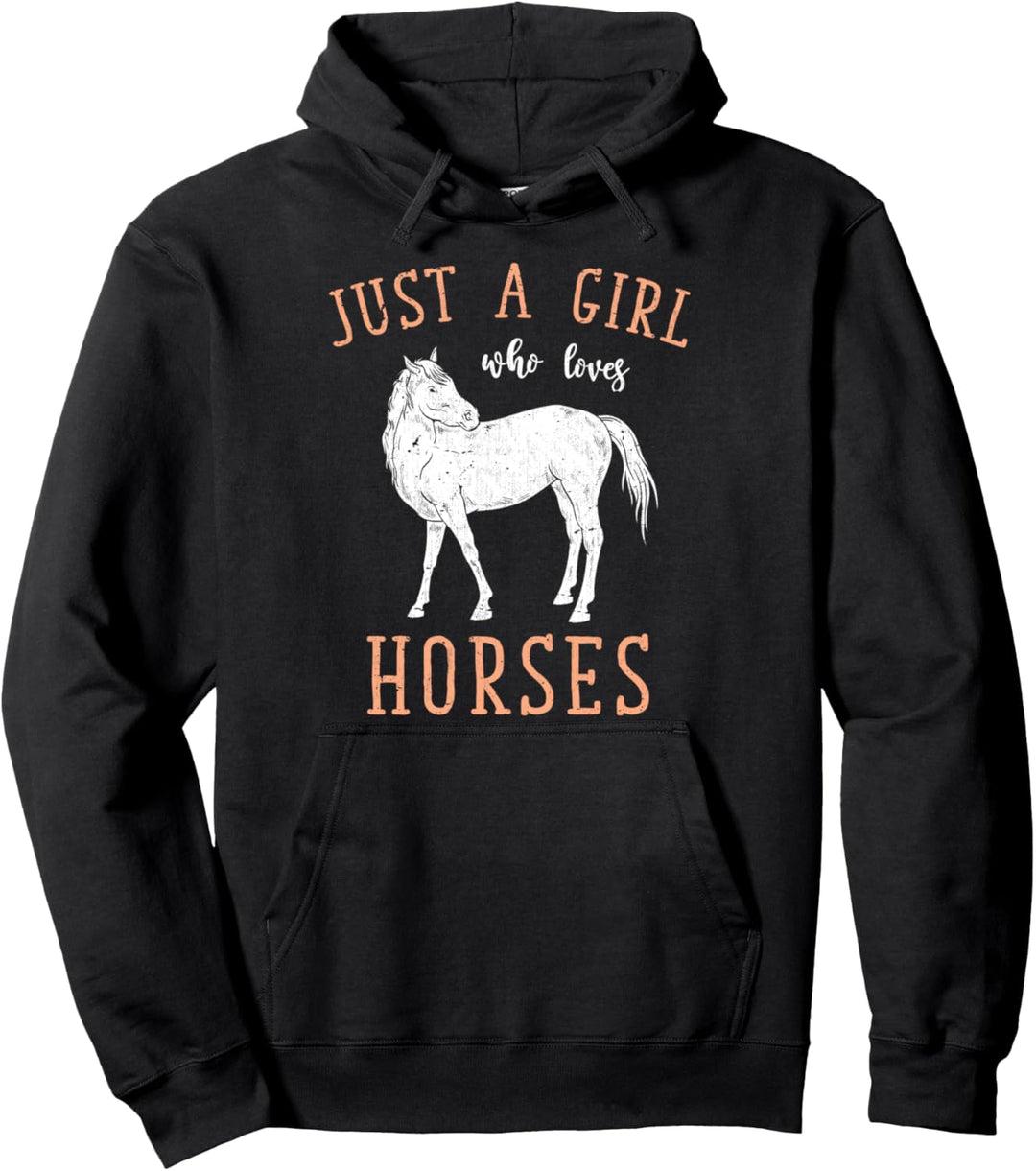 Nur ein Mädchen das Pferde liebt Reiterhof Reiterin Pferd Pullover Hoodie
