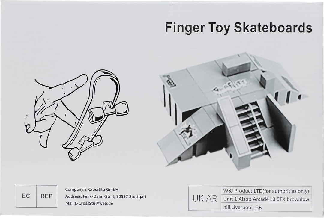 IOUGDSEC Skate Park Kit Fingerspielzeug Skate Park Kit Rampe Teile für Finger Skateboard Fingerboard