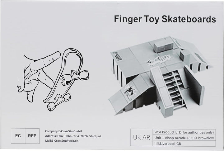 IOUGDSEC Skate Park Kit Fingerspielzeug Skate Park Kit Rampe Teile für Finger Skateboard Fingerboard