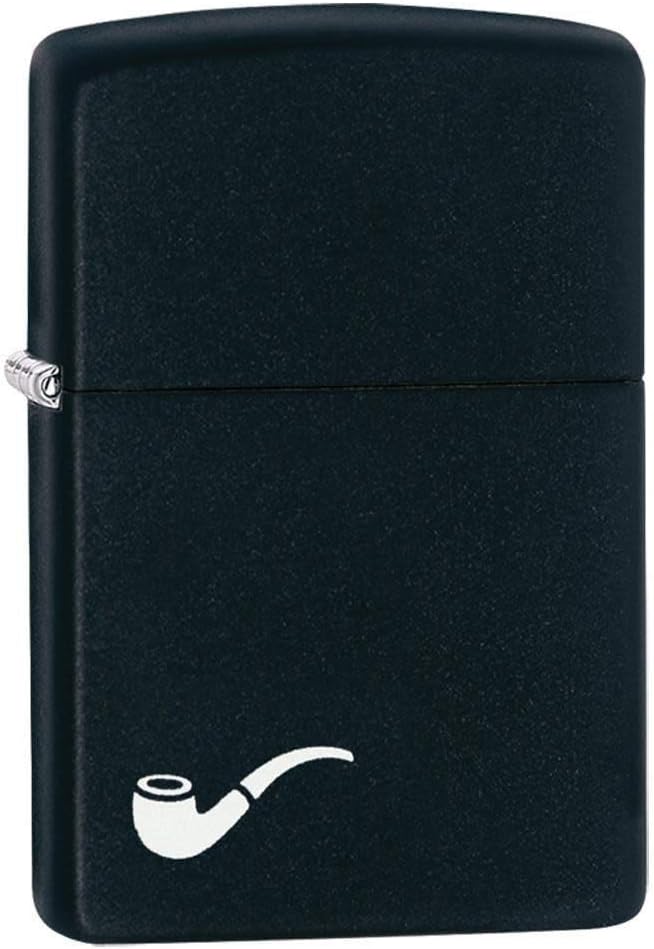 Zippo 218PL Feuerzeug 60001269 Pipe Lighte Benzinfeuerzeug, Messing, Black Matte, 1 x 3,5 x 5,5