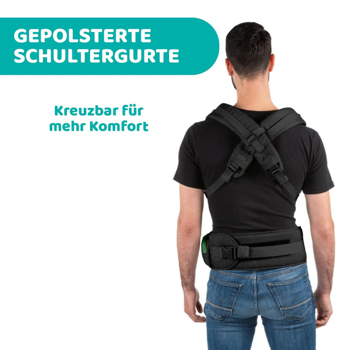 Chicco Hip Seat 3-in-1 Multifunktionale Babytrage mit festem Boden, abnehmbare Schultergurte und Sch