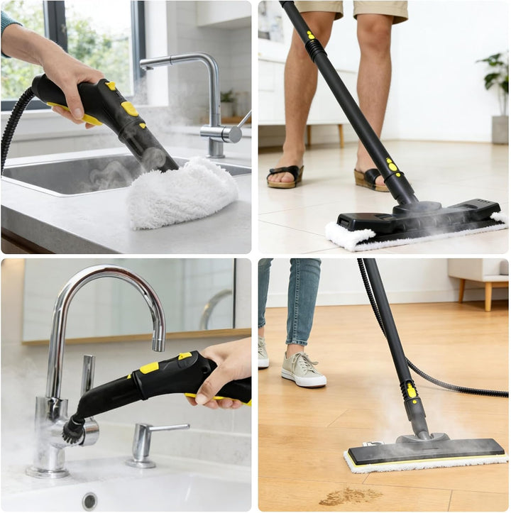 12 Stück Ersatzpads Set für Kärcher Dampfreiniger Zubehör, Ersatz Bodentücher Kompatibel für EasyFix