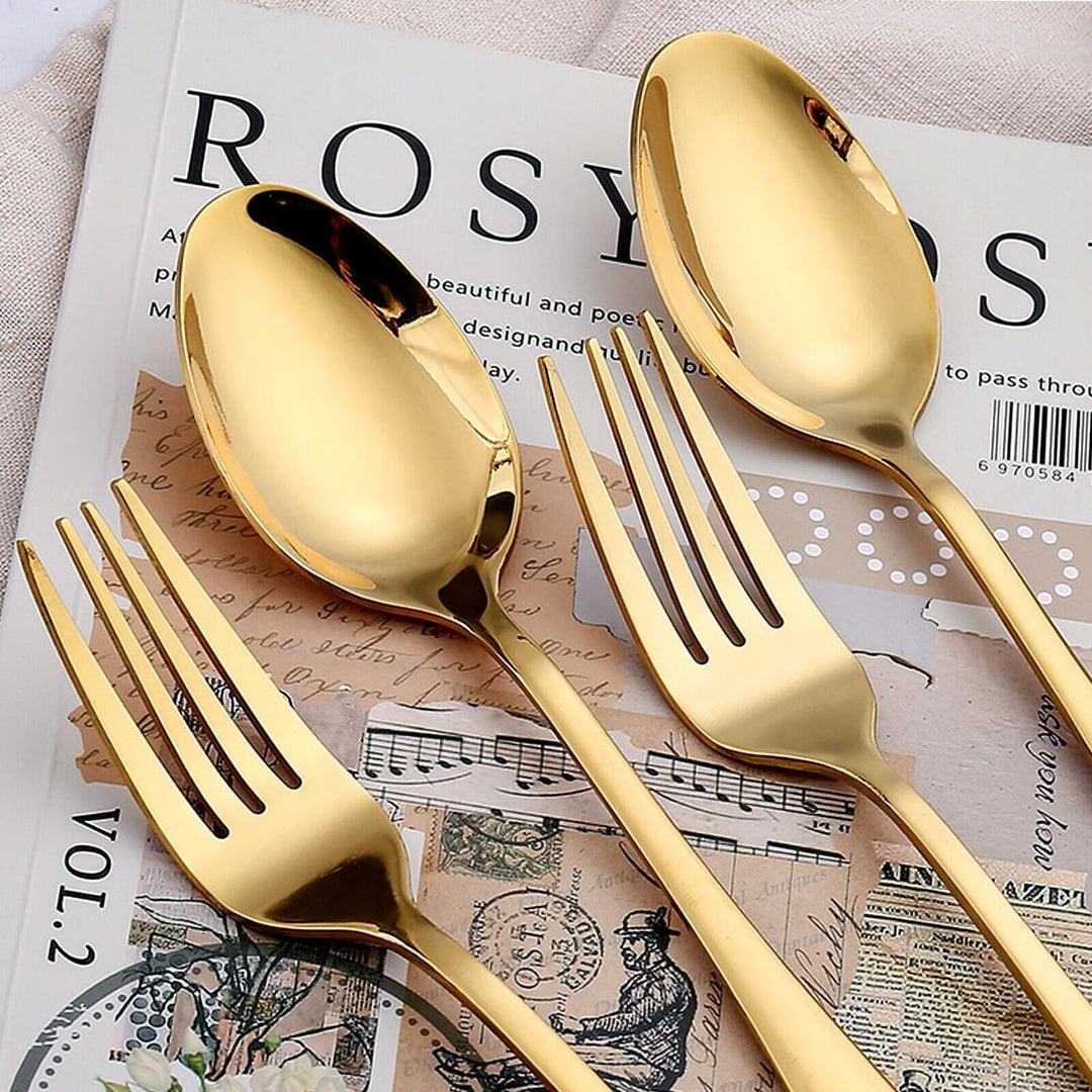 Besteck Set für 4 Personen, 20 teilig Essbesteck Set inkl. Messer, Gabel, Löffel für die Küche zu Ha
